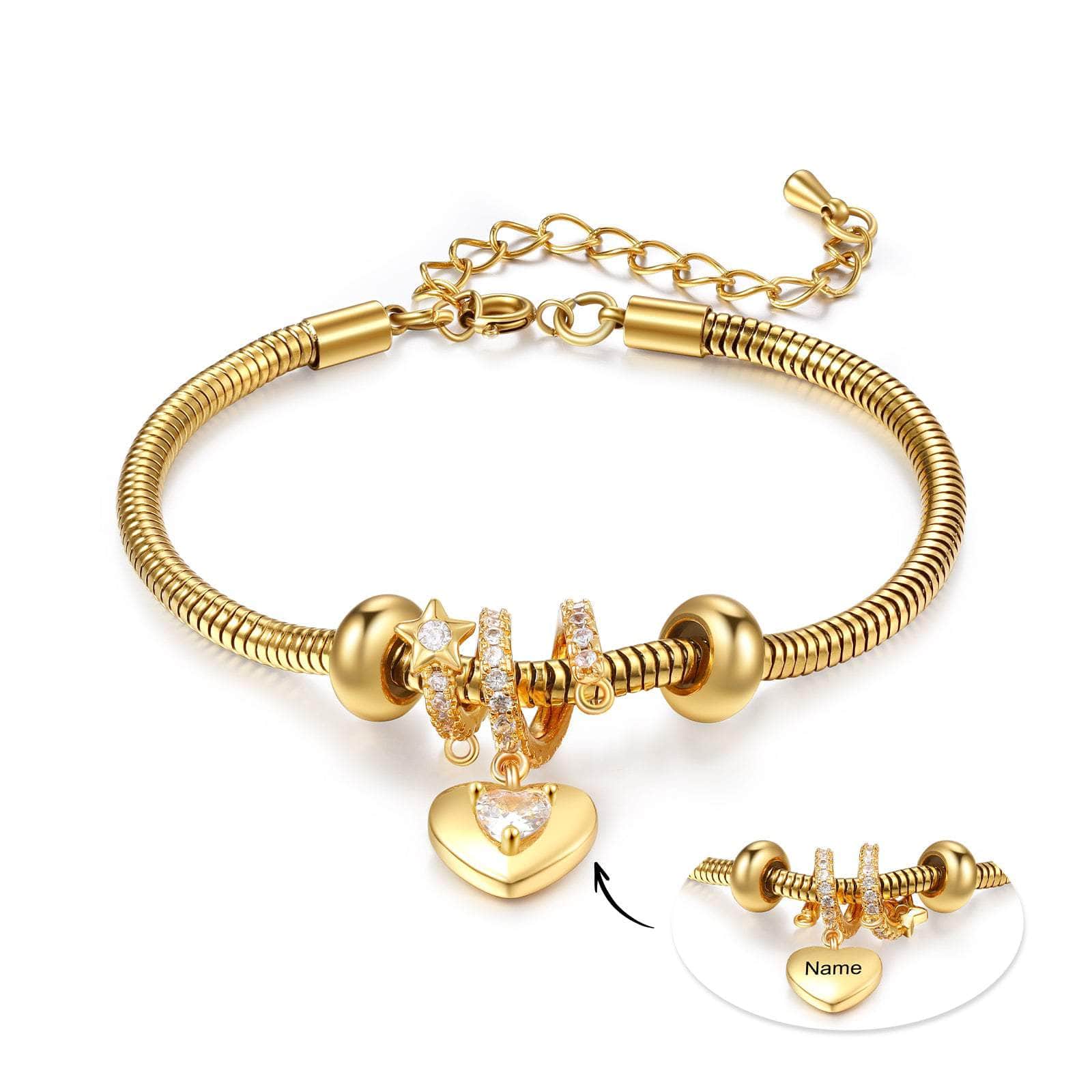 jewelaus CHARMS 1 Custom Birthstone Bracelet