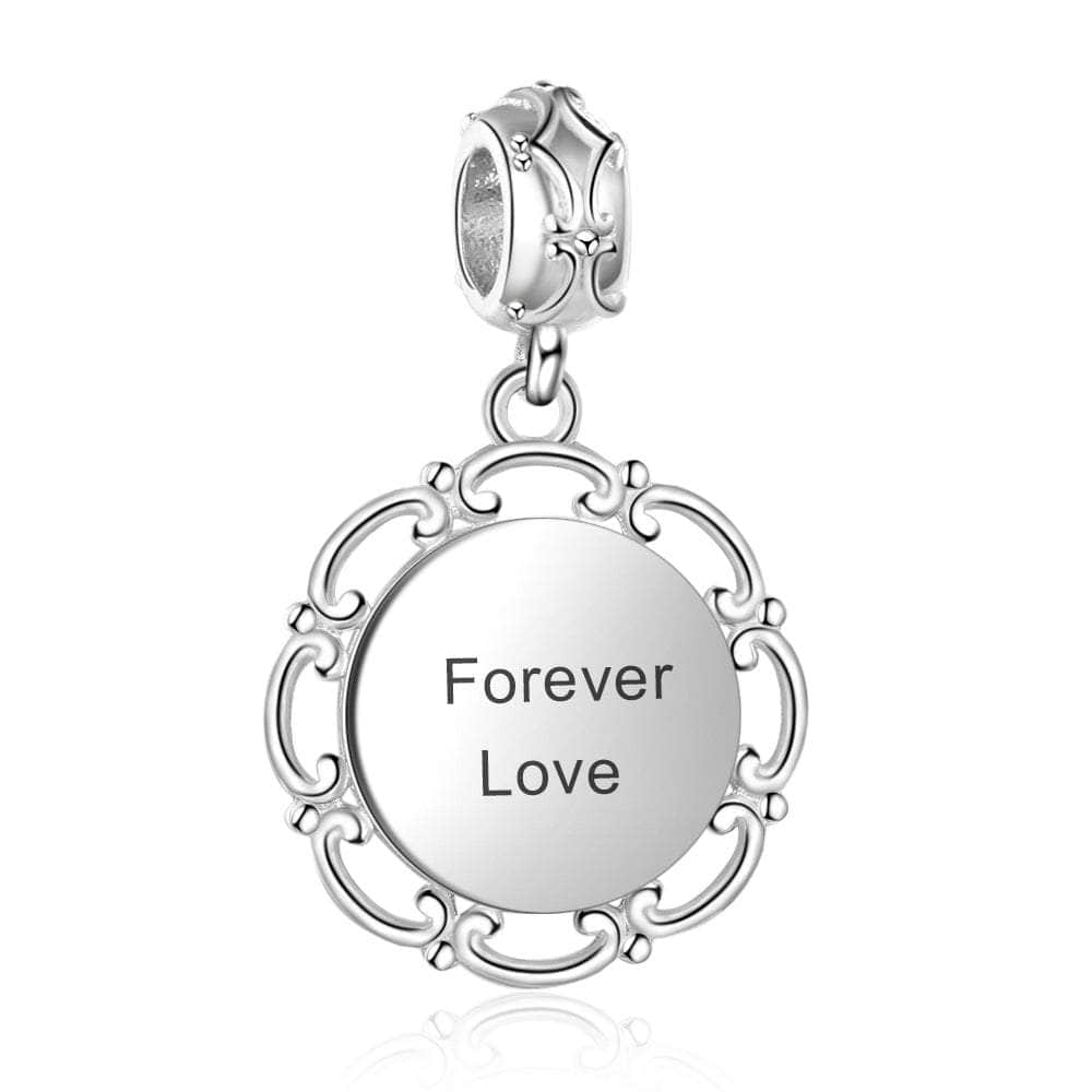 jewelaus CHARMS 925 Sterling Silver Custom Photo Bracelet Charm