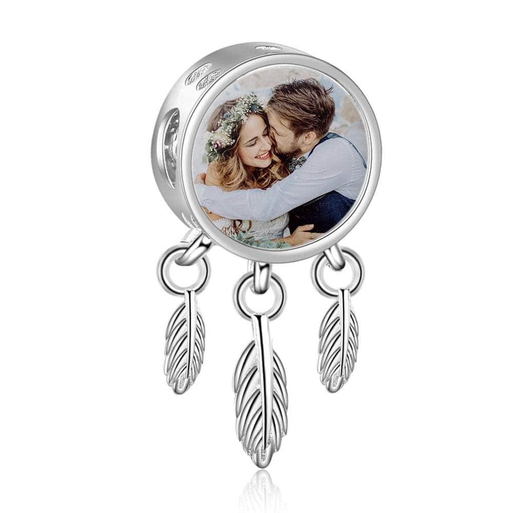 jewelaus CHARMS 925 Sterling Silver Custom Photo Bracelet Charm