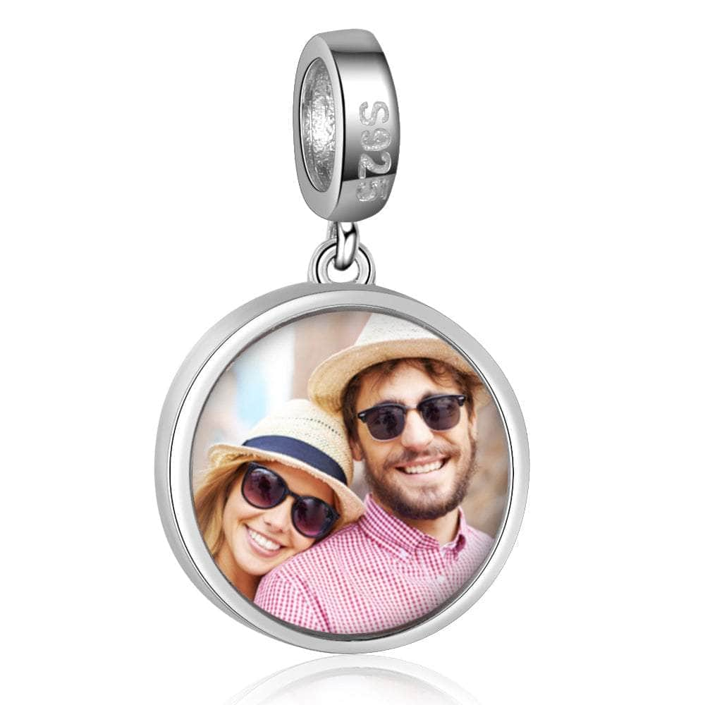 jewelaus CHARMS 925 Sterling Silver Custom Photo Bracelet Charm