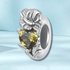 jewelaus CHARMS August Birthstone Flower Stopper Charm
