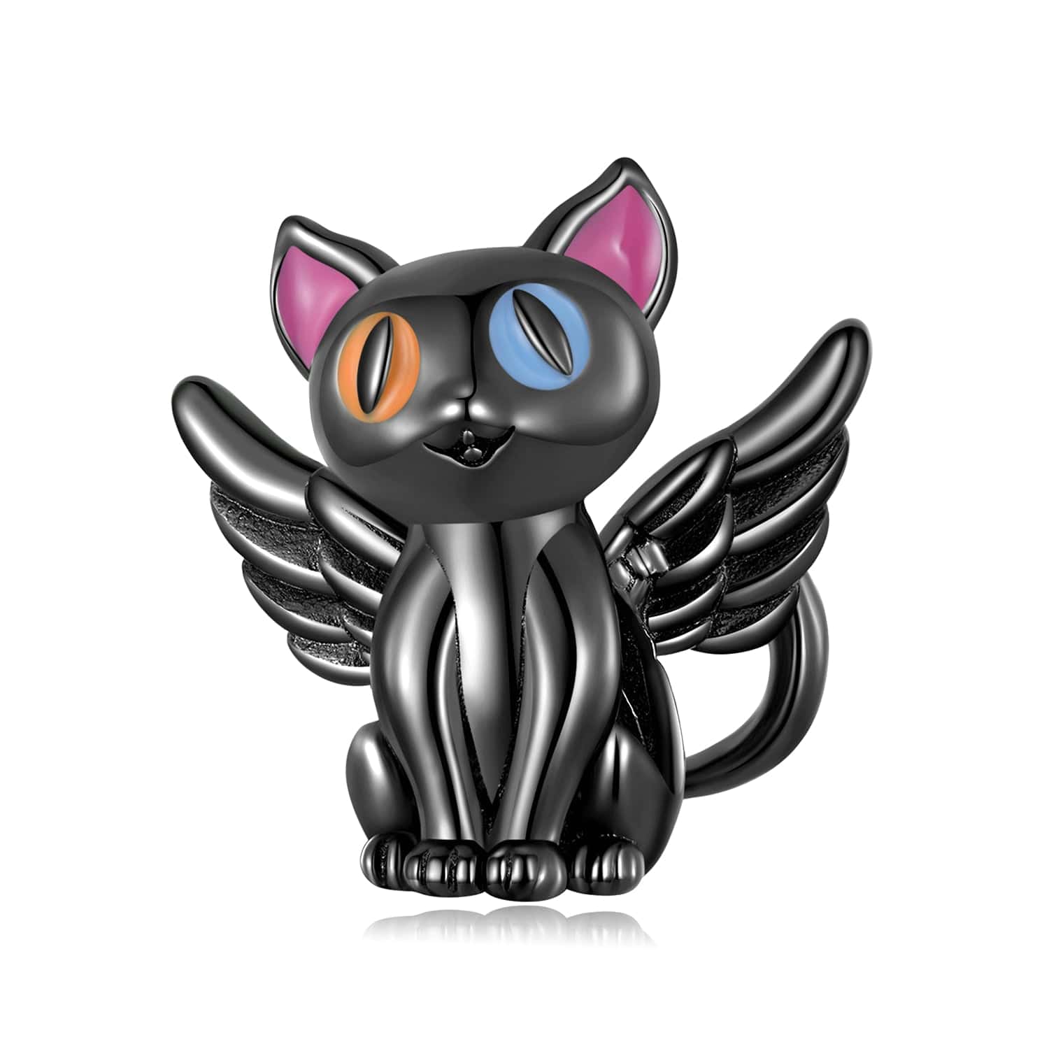 jewelaus CHARMS Black Angel Cat Charm