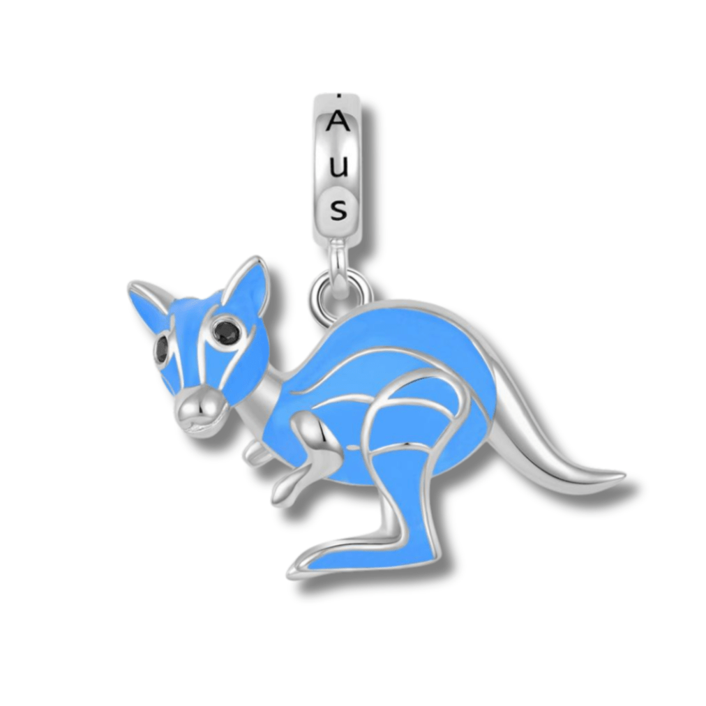 jewelaus CHARMS Blue Aussie Kangaroo Charm