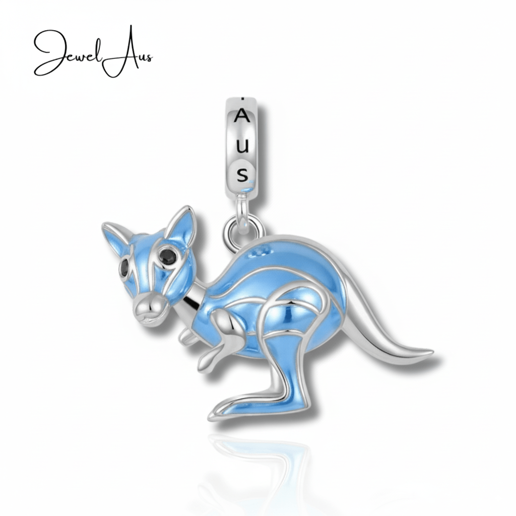 jewelaus CHARMS Blue Aussie Kangaroo Charm