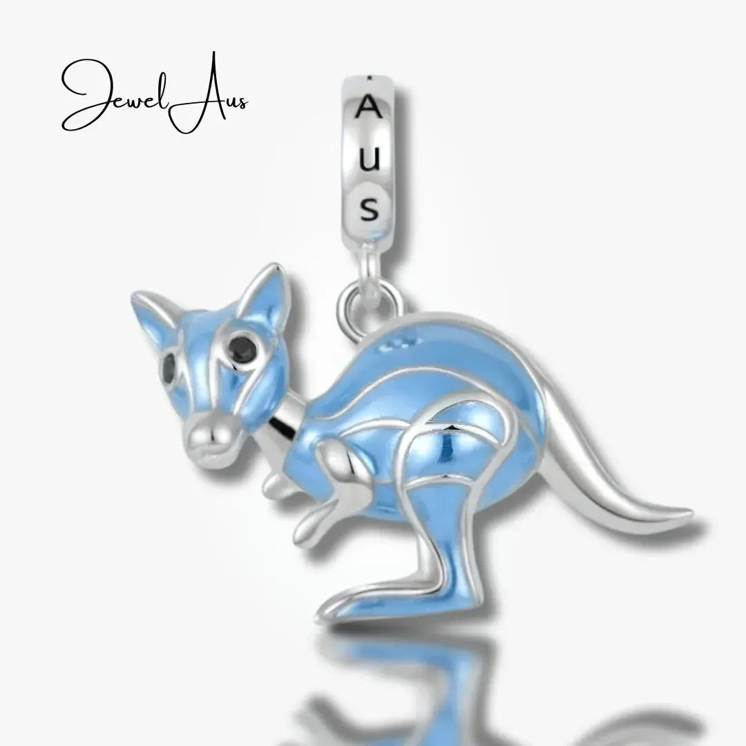 jewelaus CHARMS Blue Aussie Kangaroo Charm