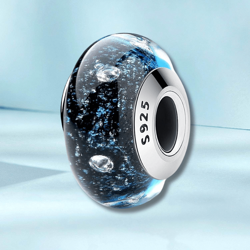 jewelaus CHARMS Blue Bubble Murano Charm