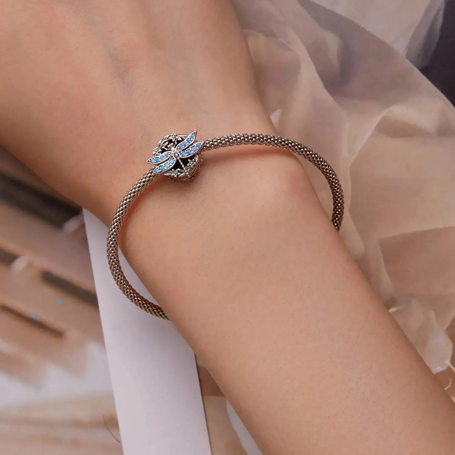 jewelaus CHARMS Blue Dragonfly Charm