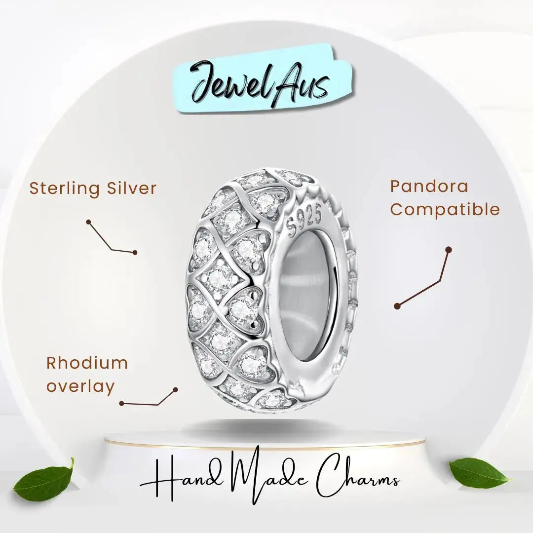 jewelaus CHARMS Clear Gem Stopper charm