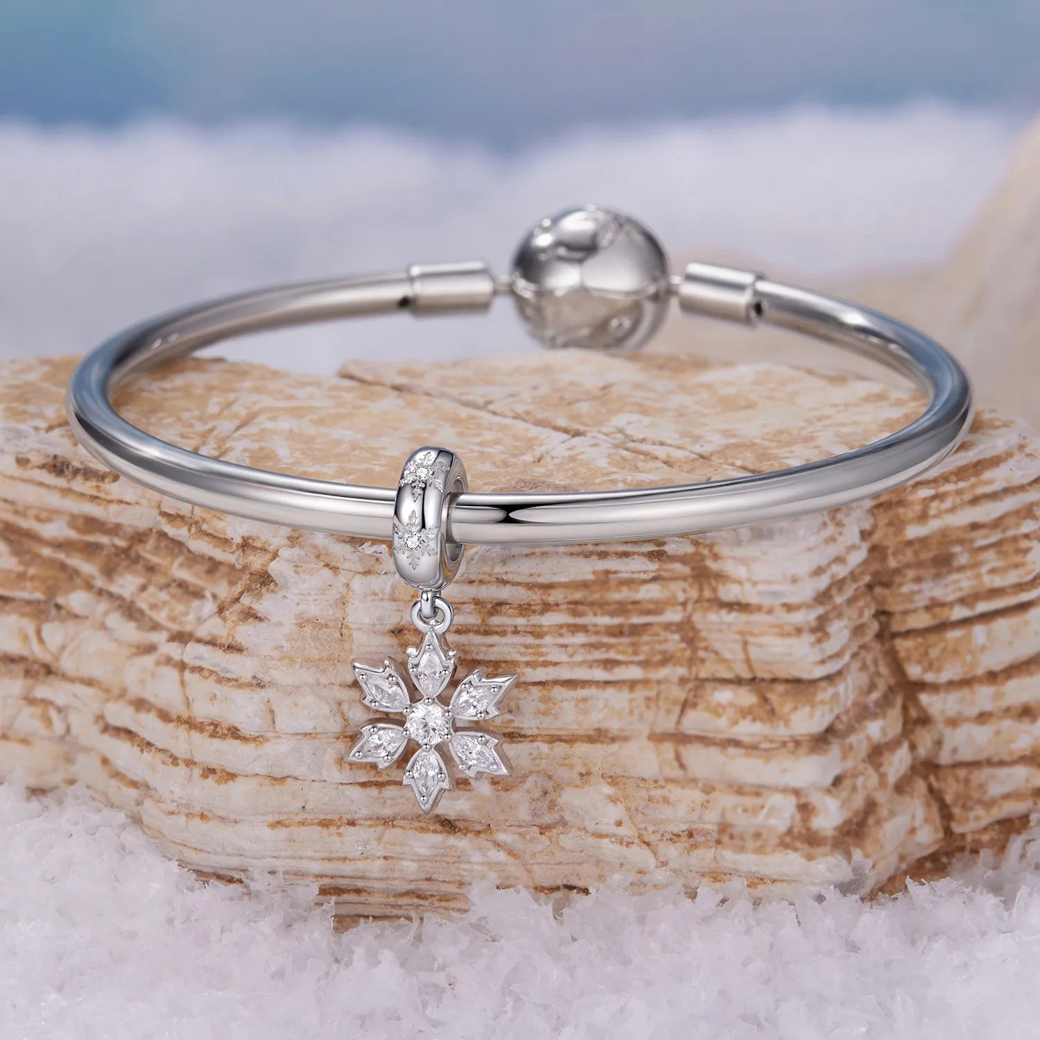 jewelaus CHARMS Crystal Snowflake Charm