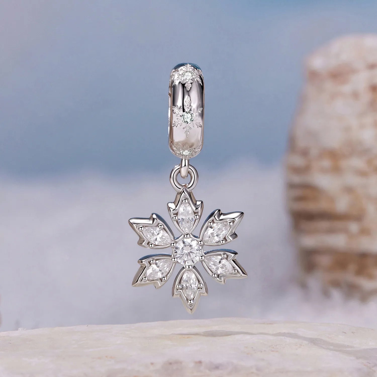 jewelaus CHARMS Crystal Snowflake Charm