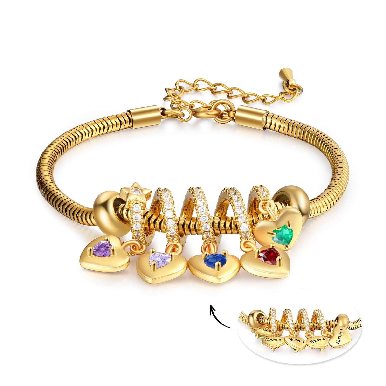 jewelaus CHARMS Custom Birthstone Bracelet