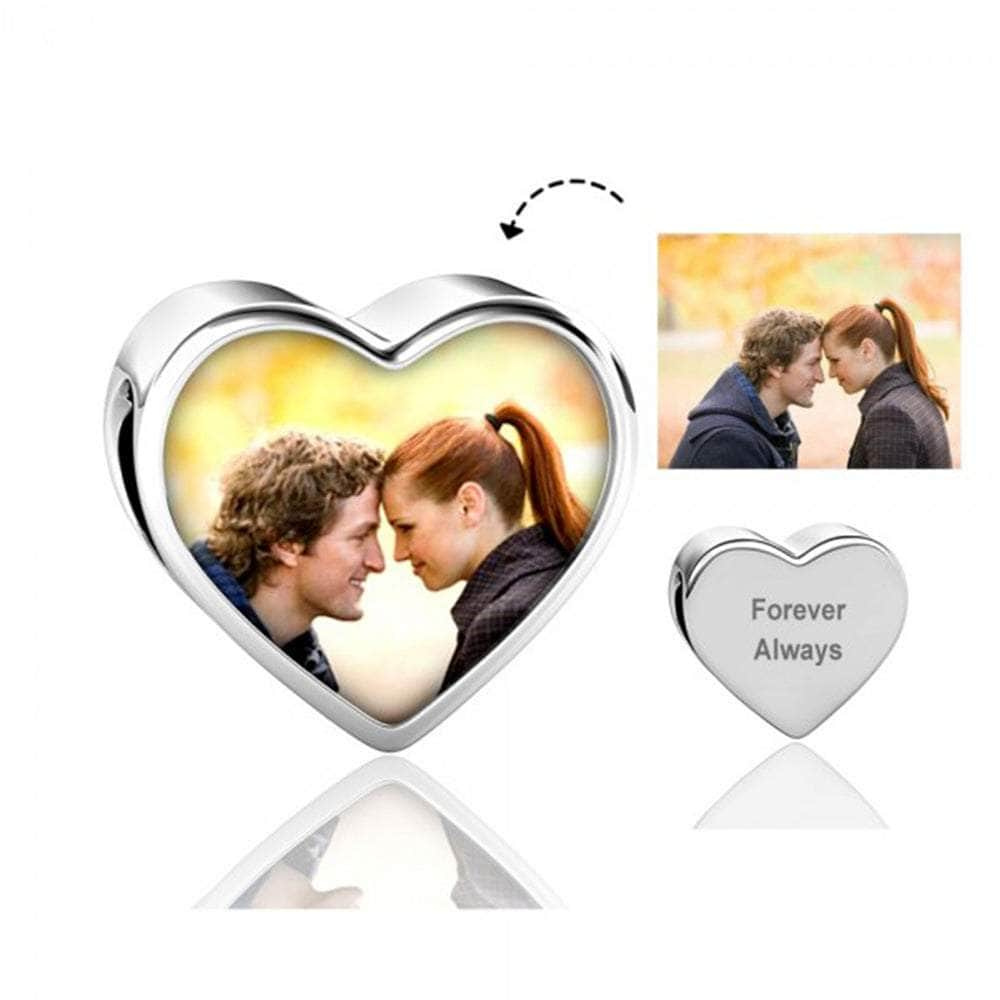 jewelaus CHARMS Custom Heart Photo Charm