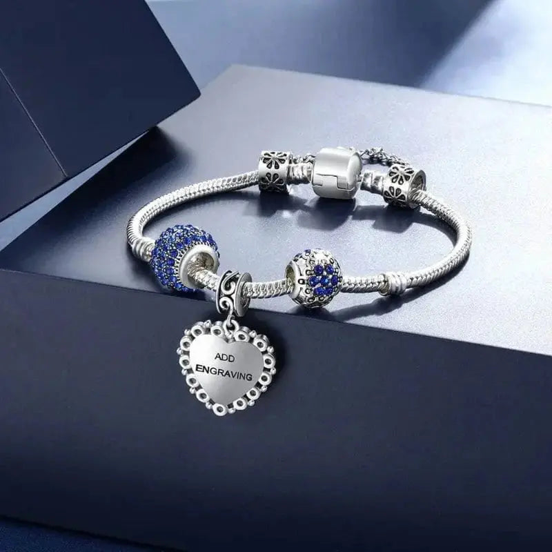 jewelaus CHARMS Custom Photo Heart Bracelet Charm