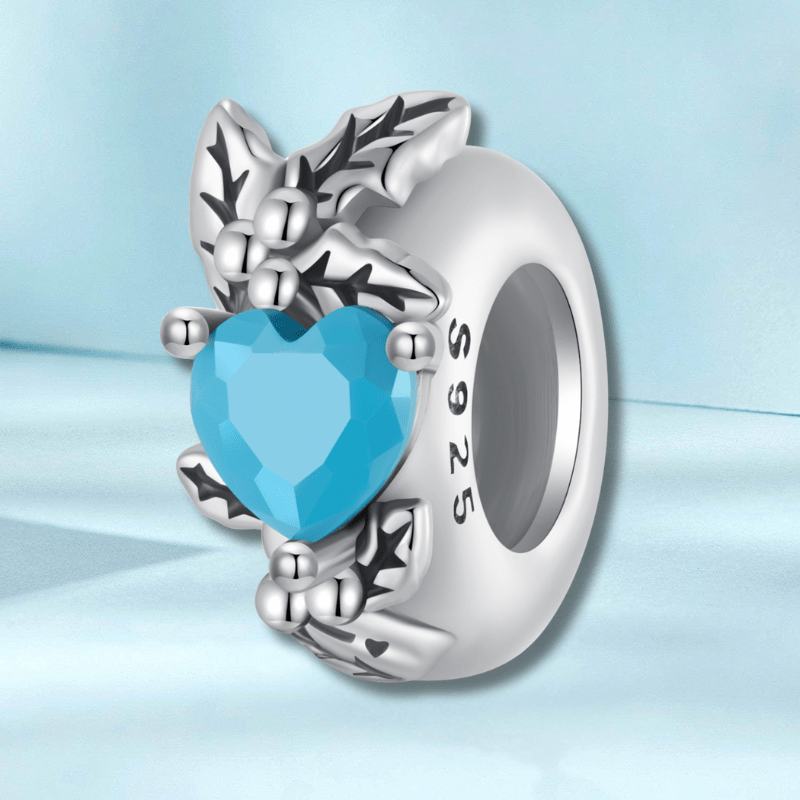 jewelaus CHARMS December Birthstone Flower Stopper Charm