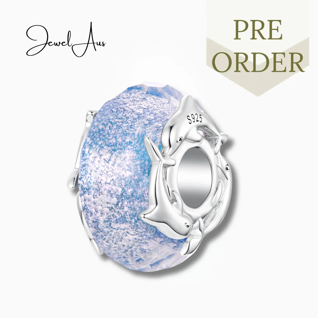 jewelaus CHARMS Dolphin Murano glass bead charm