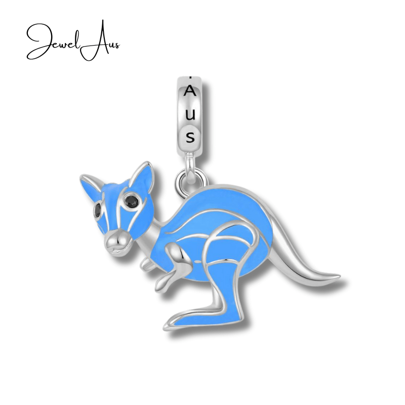jewelaus CHARMS Exclusive to Jewelaus Blue Aussie Kangaroo Charm