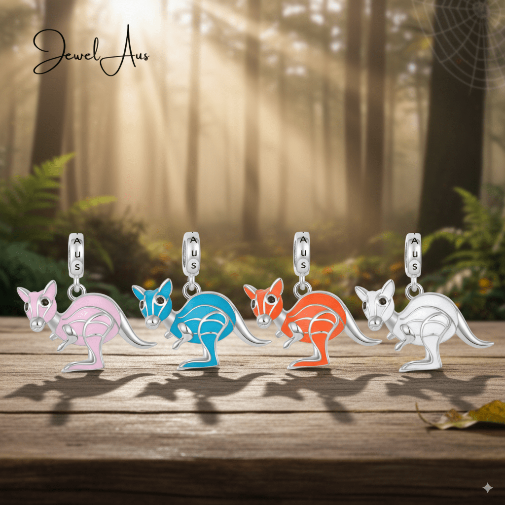 jewelaus CHARMS Exclusive to Jewelaus Outback Orange Aussie Kangaroo Charm