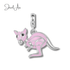 jewelaus CHARMS Exclusive to Jewelaus Pink Aussie Kangaroo Charm