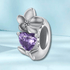 jewelaus CHARMS February Birthstone Flower Stopper Charm