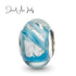 jewelaus CHARMS Italian Blue Ice Murano Glass Charm