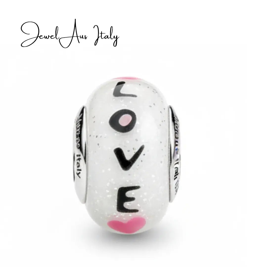 jewelaus CHARMS Italian Love Murano Glass Charm