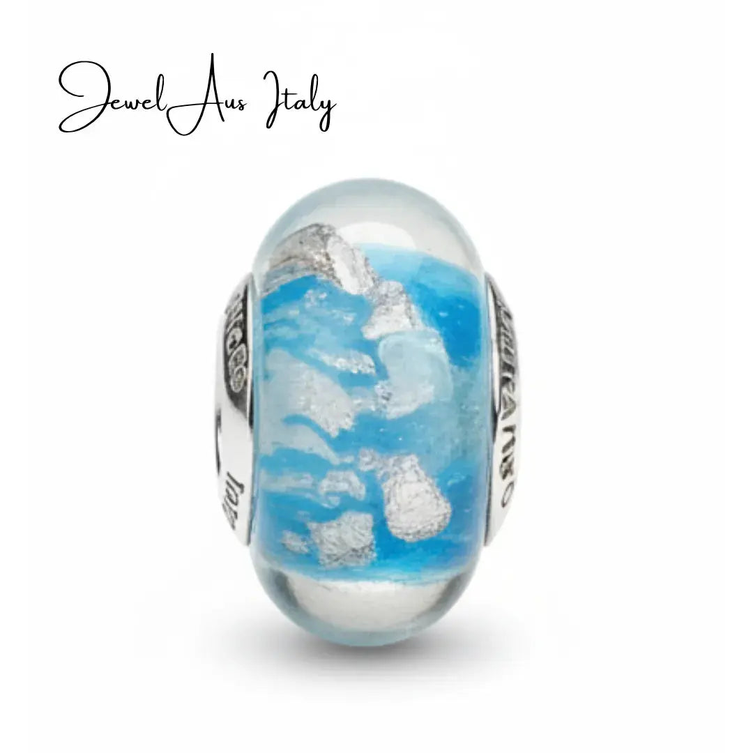 jewelaus CHARMS Italian Ocean Ice Murano Glass Charm