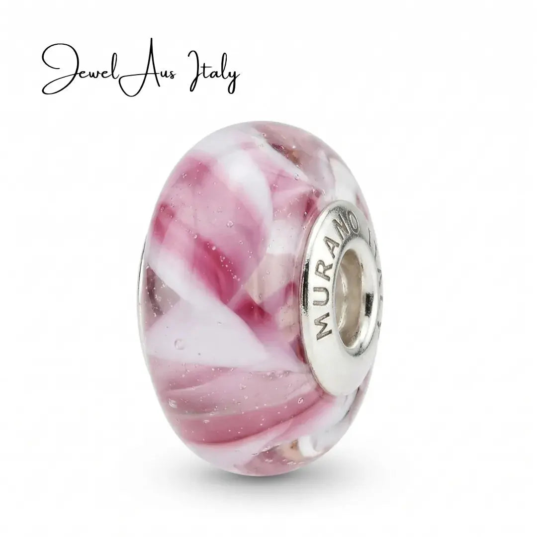 jewelaus CHARMS Italian Pink Murano Glass Charm