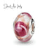 jewelaus CHARMS Italian Pink Swirl Murano Glass Charm