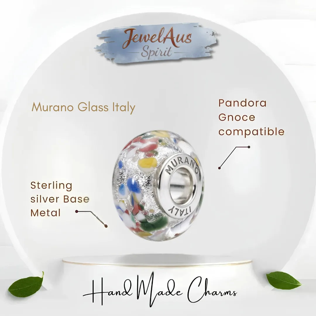 jewelaus CHARMS Italian Sparkle Murano Glass Charm