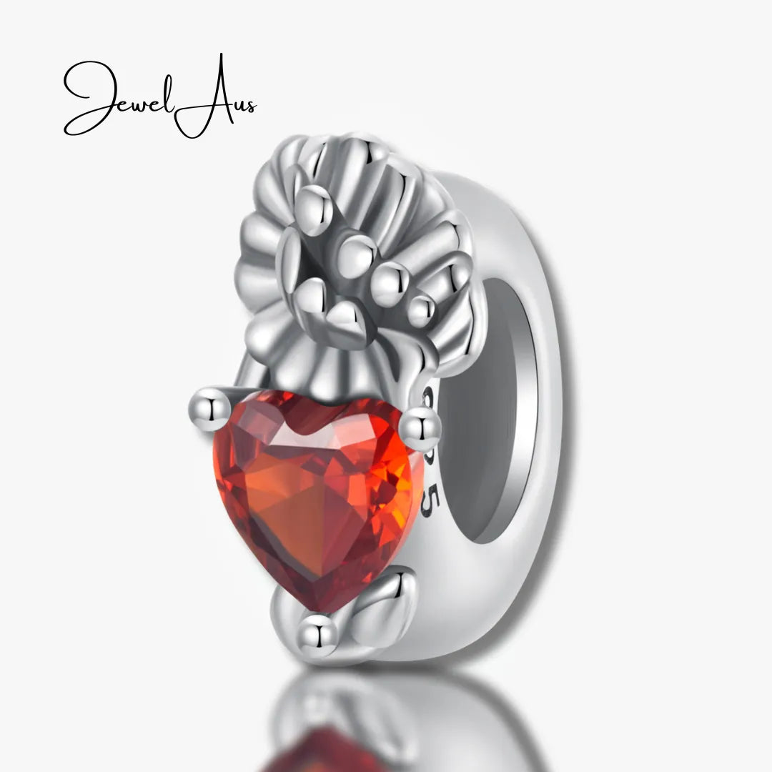 jewelaus CHARMS January Birthstone Flower Stopper Charm