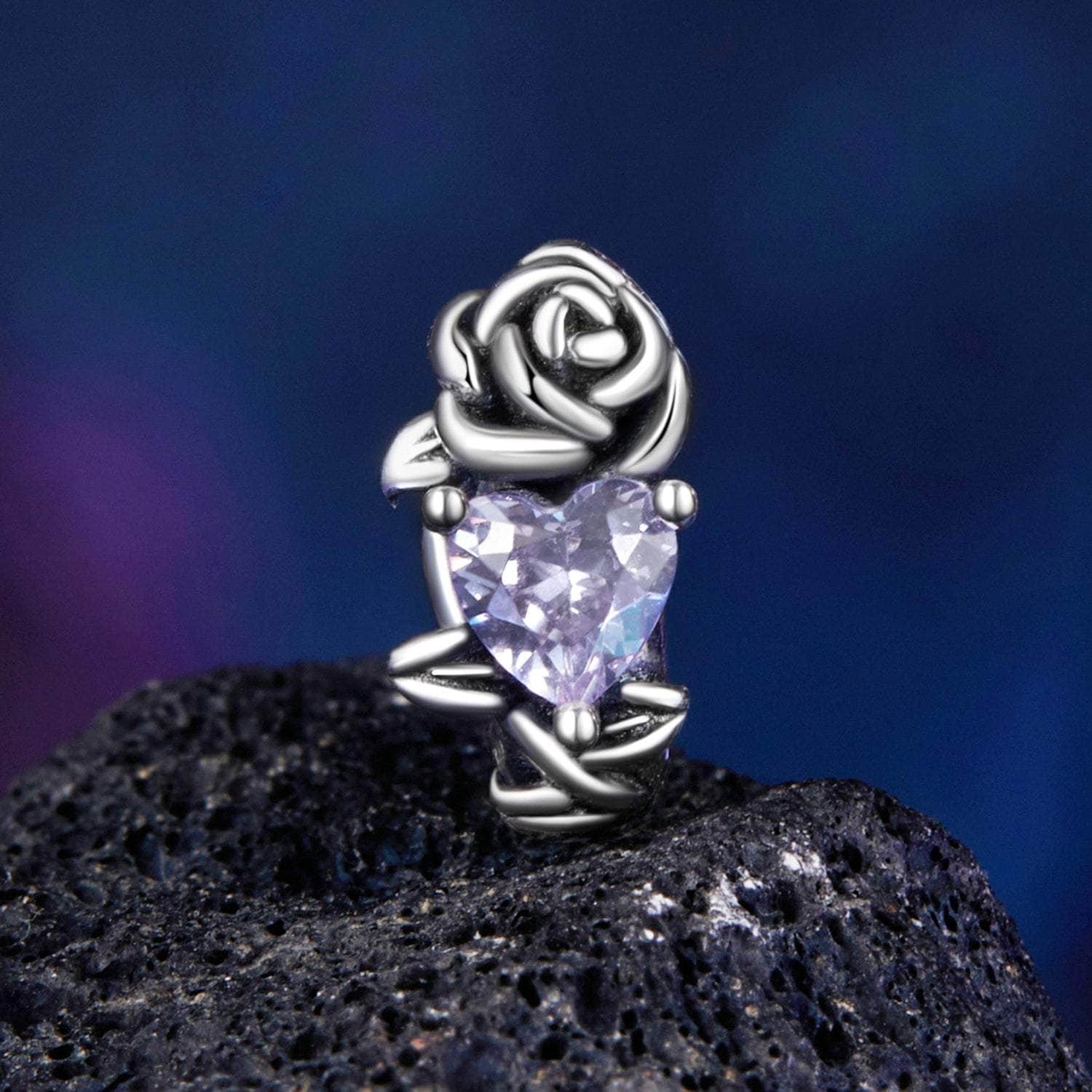 jewelaus CHARMS June Birthstone Flower Stopper Charm