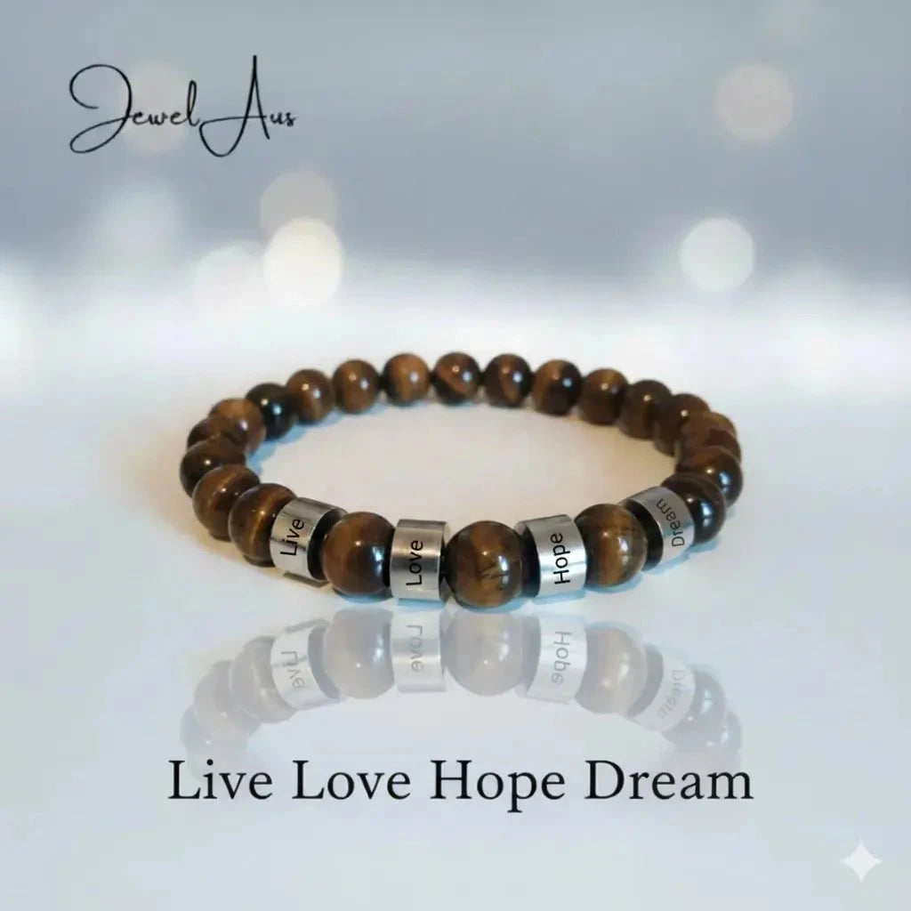 jewelaus CHARMS Live Love Hope Dream Bead Bracelet
