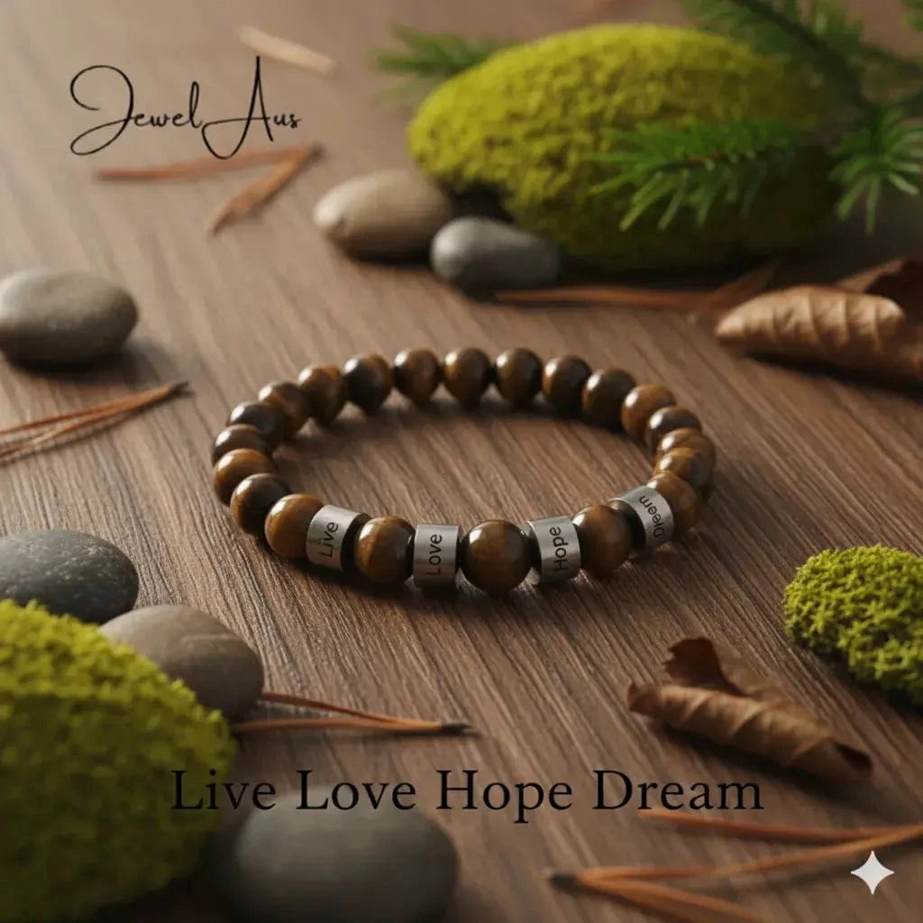 jewelaus CHARMS Live Love Hope Dream Bead Bracelet
