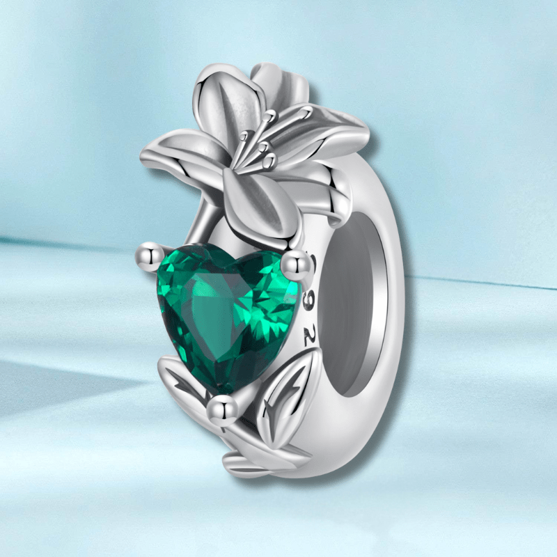 jewelaus CHARMS May Birthstone Flower Stopper Charm