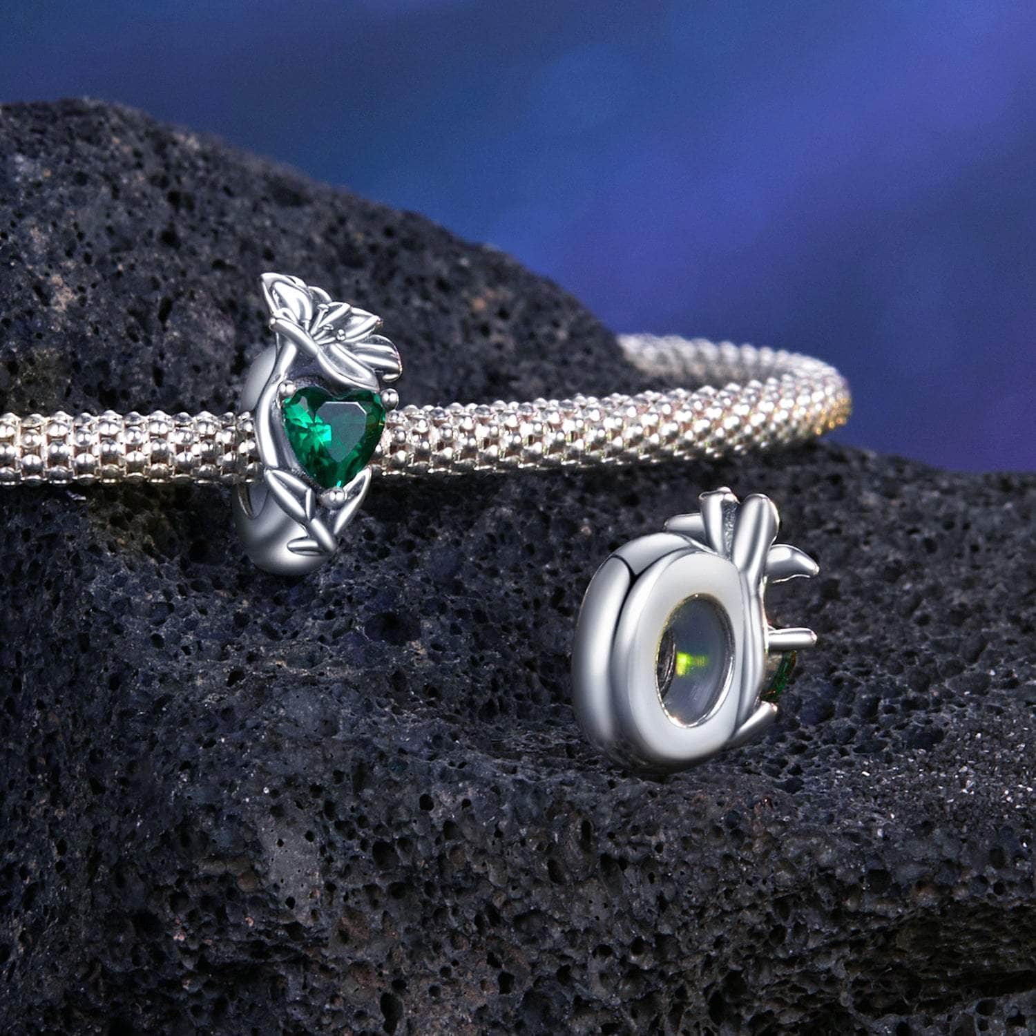 jewelaus CHARMS May Birthstone Flower Stopper Charm