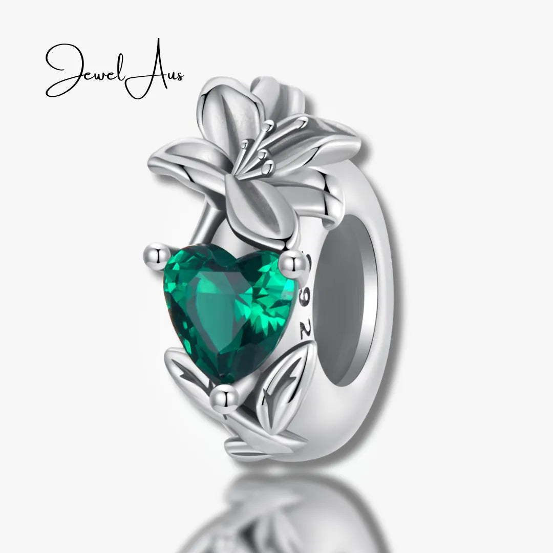 jewelaus CHARMS May Birthstone Flower Stopper Charm