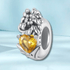 jewelaus CHARMS November Birthstone Flower Stopper Charm