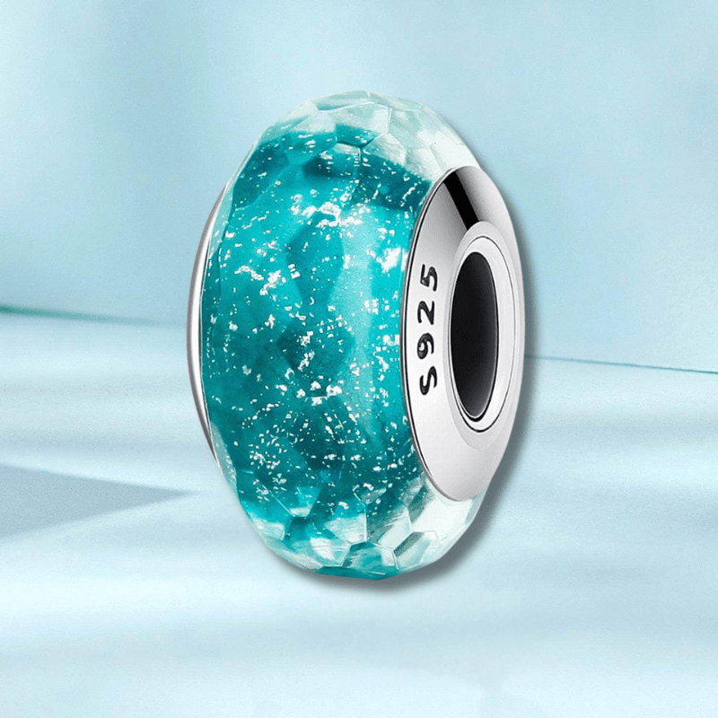 jewelaus CHARMS Ocean Blue Bubble Murano Charm