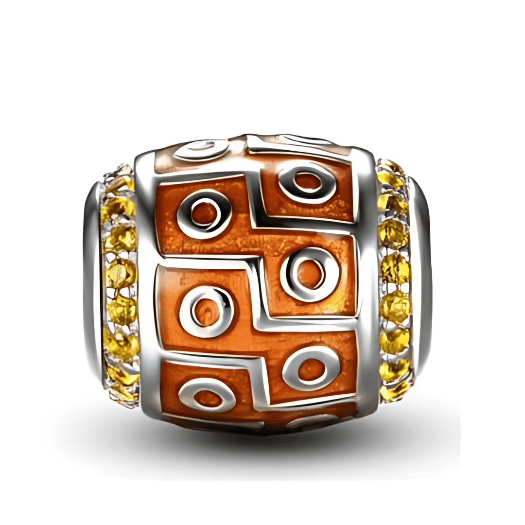jewelaus CHARMS Orange Tribal Charm