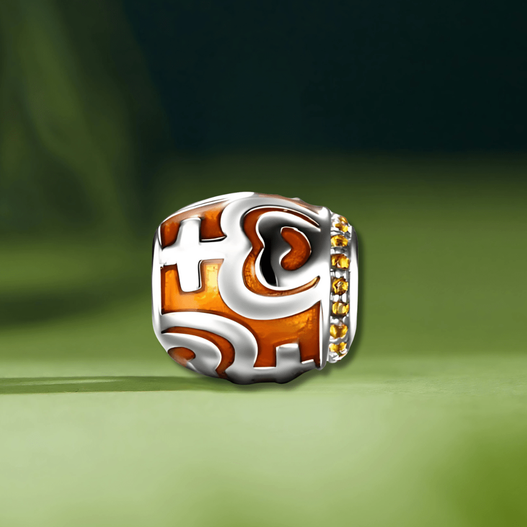 jewelaus CHARMS Orange Tribal Charm
