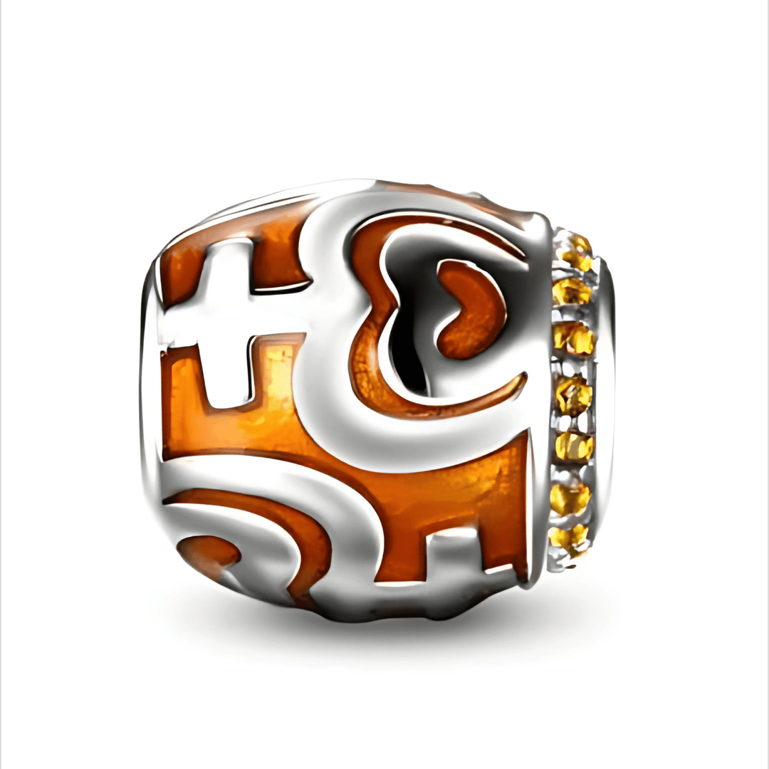 jewelaus CHARMS Orange Tribal Charm