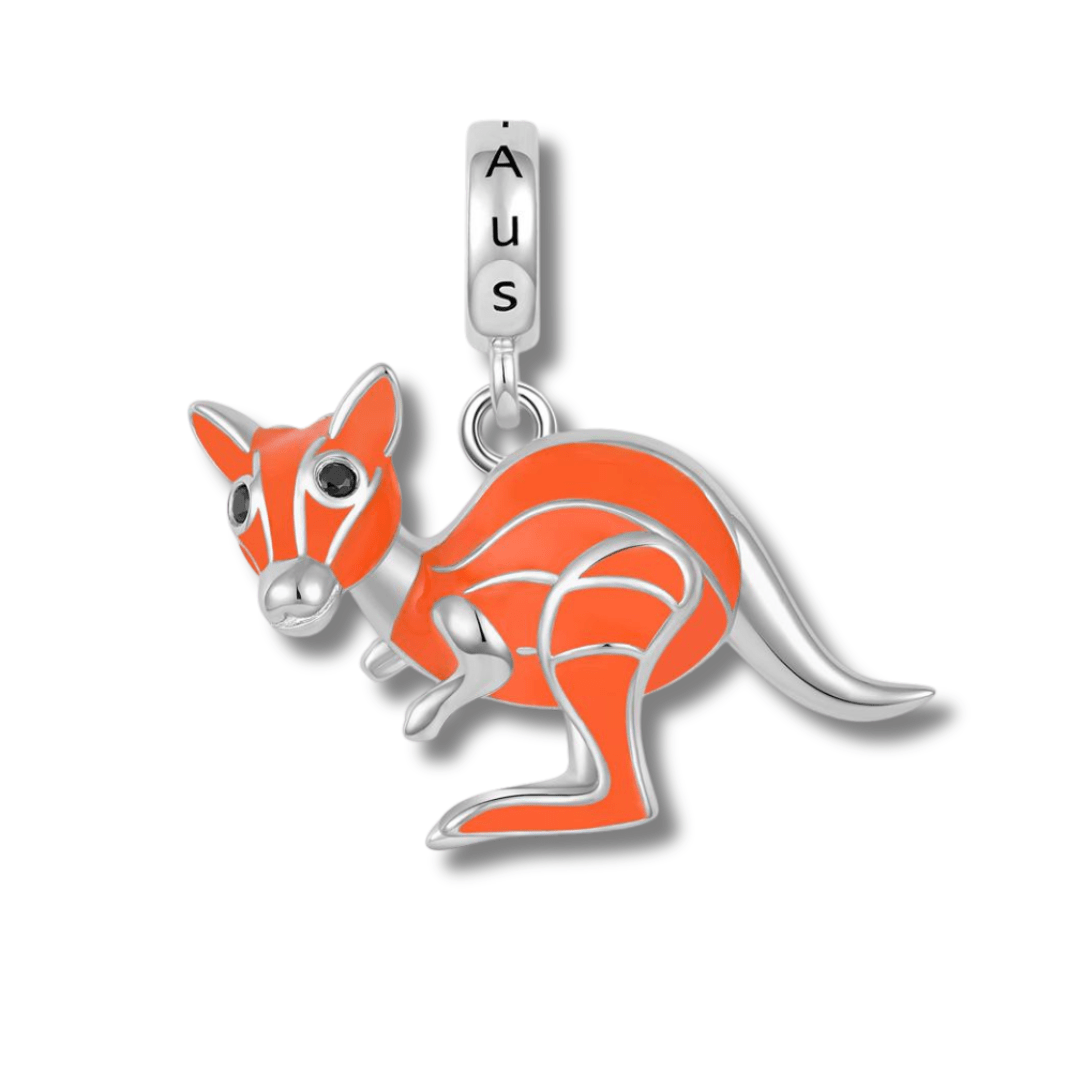jewelaus CHARMS Outback Orange Aussie Kangaroo Charm