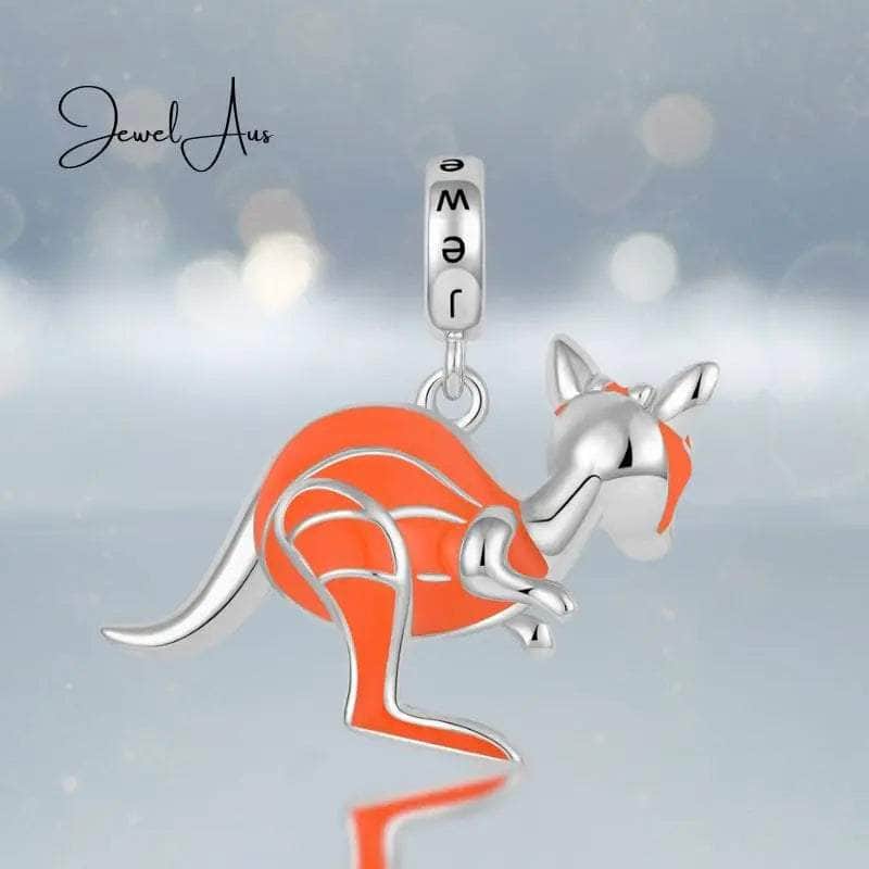 jewelaus CHARMS Outback Orange Aussie Kangaroo Charm
