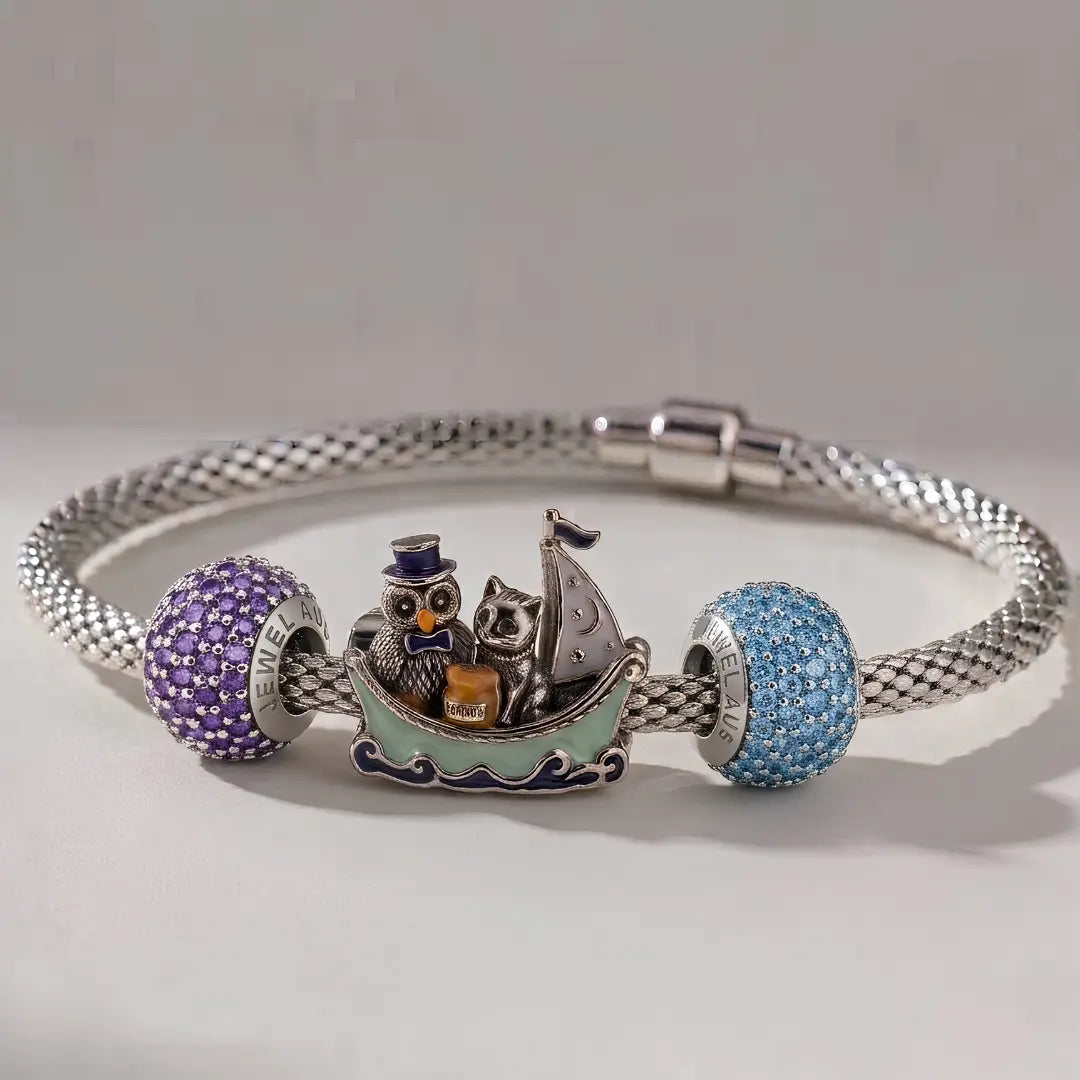 jewelaus CHARMS Owl & Pussycat charm