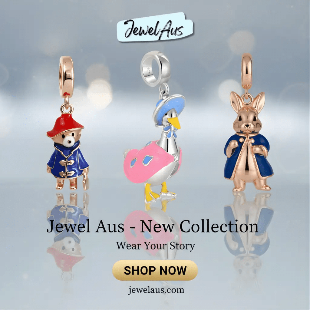 jewelaus CHARMS Paddington bear Peter Rabbit and Jemima charms