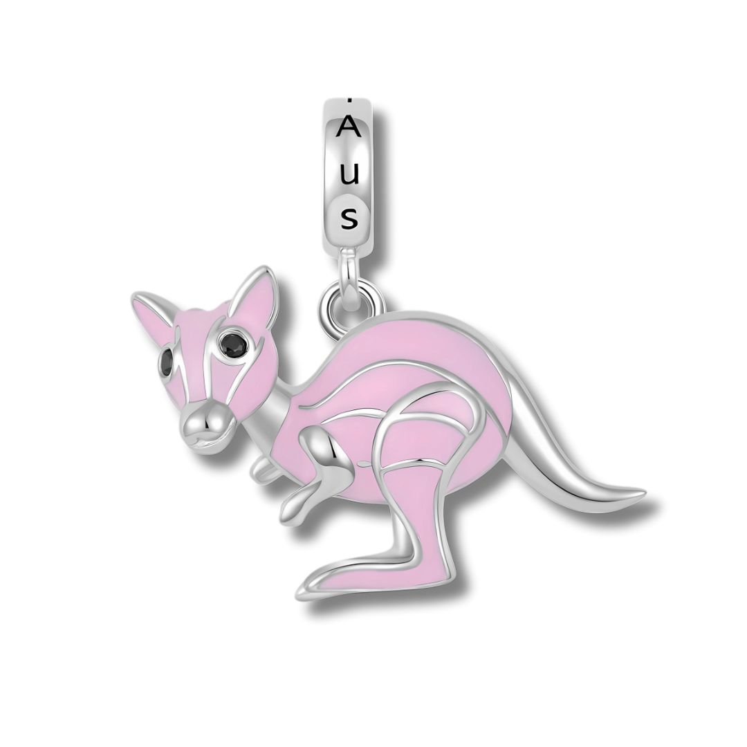 jewelaus CHARMS Pink Aussie Kangaroo Charm