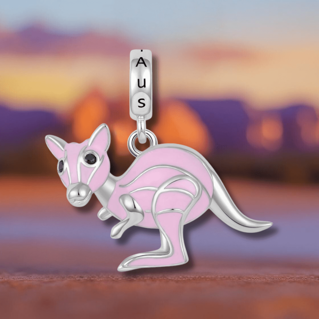 jewelaus CHARMS Pink Aussie Kangaroo Charm