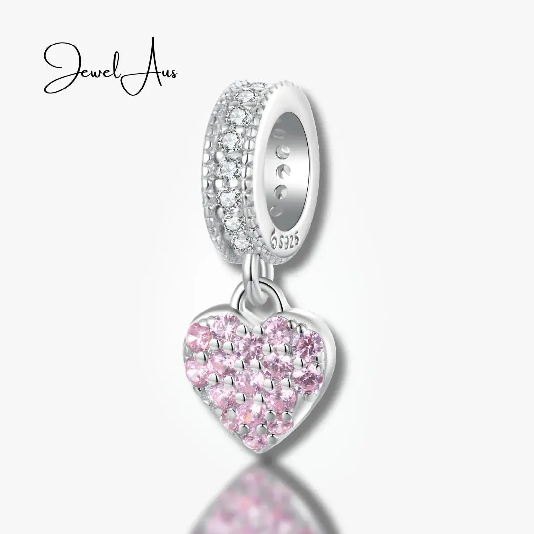 jewelaus CHARMS Pink Heart Pendant Charm