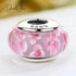 jewelaus CHARMS Pink Murano Flower Glass Charm