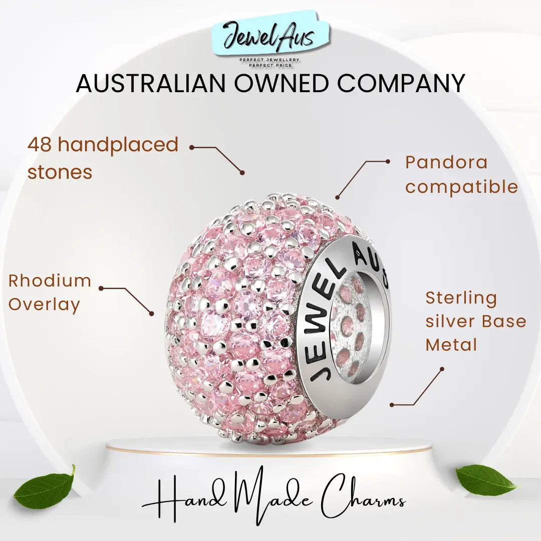 jewelaus CHARMS Pink Pave Charm